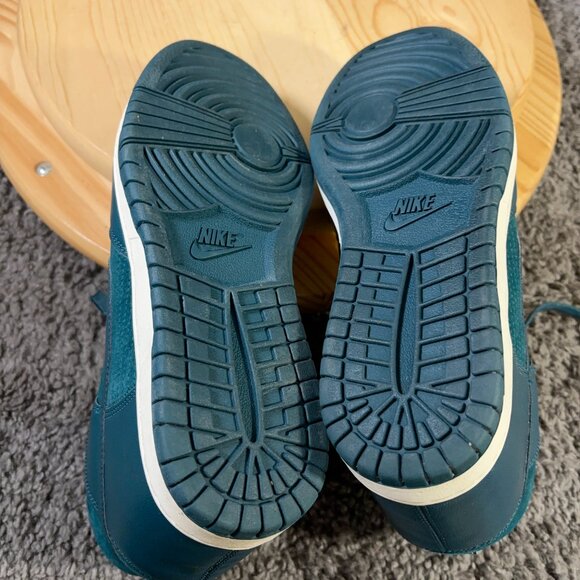 Nike Dunk Sky Hi Essential Wedge Sneaker Women Sz 11 Dark Sea Blue Leather Suede - Picture 9 of 9